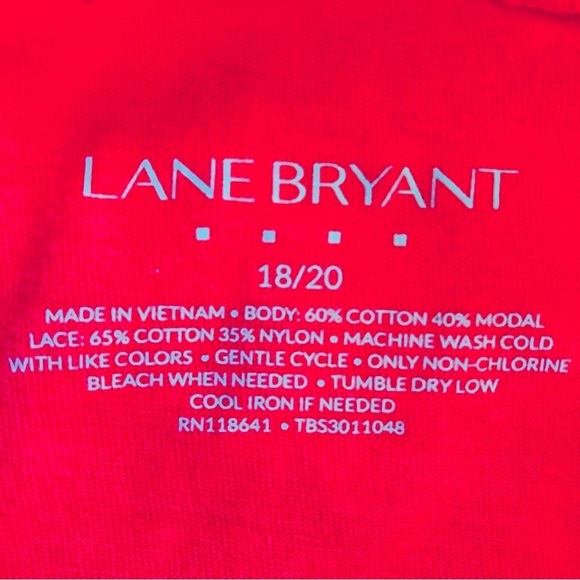 Lane Bryant Deep Pink Lace Batwing Dolman Short Sleeve Top (Plus Size 18/20) - Picture 6 of 10